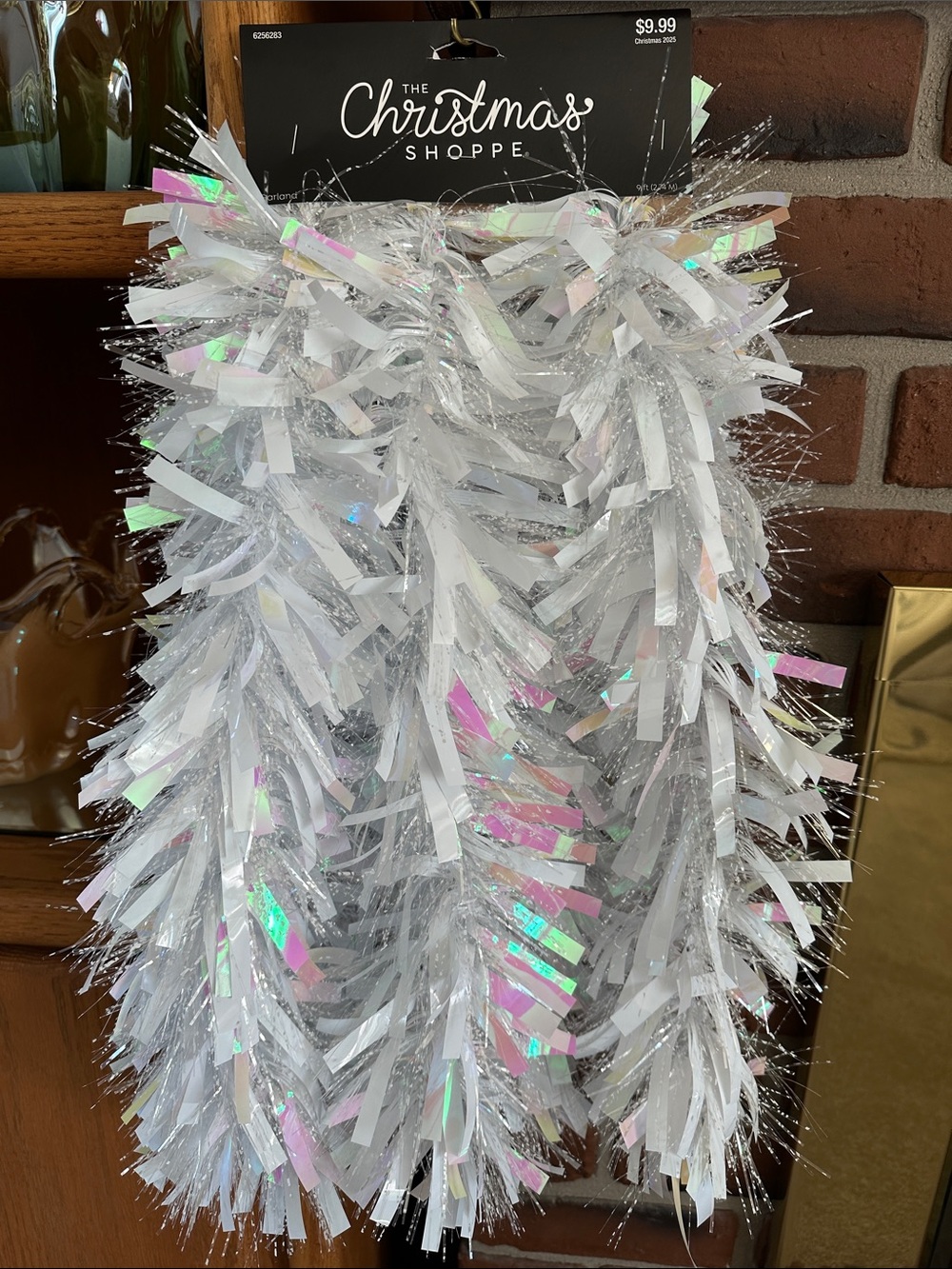 7 White MEGA Iridescent Tinsel 9 FEET LONG Garlands for Weddings, Holidays ~ NWT